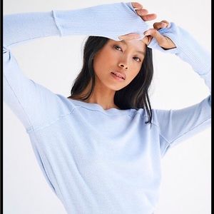 Free People Staycation Thermal Cool Blue XS
